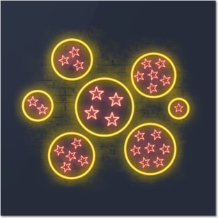 Neon balls Posters and Art